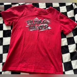 Boys size 7 Quiksilver Red Logo Tee